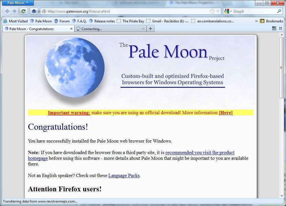 pale moon download for windows vista