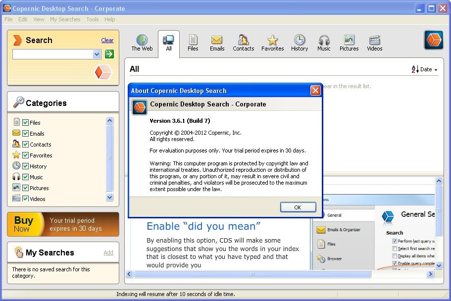 Copernic Desktop Search - Corporate - Screenshot #2