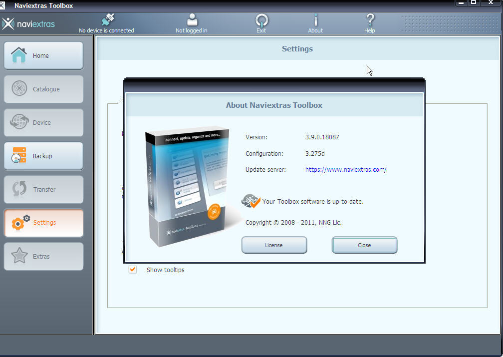 naviextras toolbox windows 7