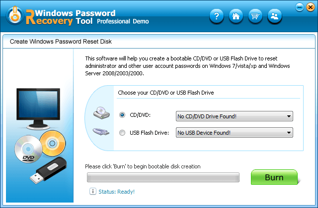Windows Password Recovery Tool Professional - Screenshot #8