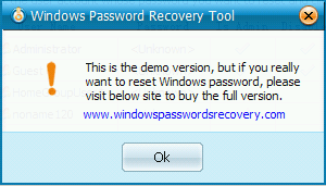 Windows Password Recovery Tool Professional - Screenshot #5
