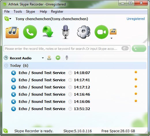 Athtek Skype Recorder - Screenshot #16