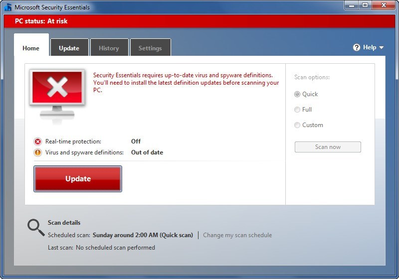 Microsoft Security Essentials - Screenshot #16