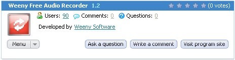 Weeny Free Audio Recorder - Screenshot #2