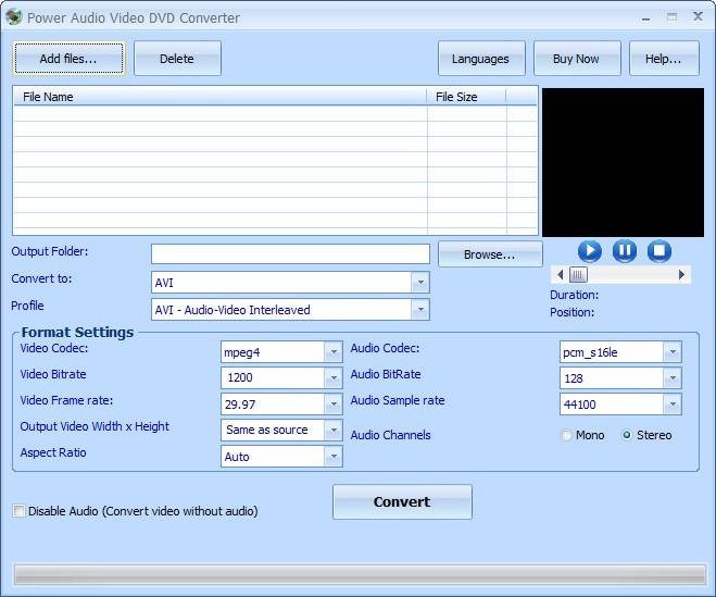 Power Audio Video DVD Converter - Screenshot #2