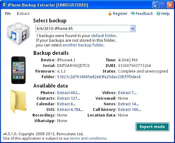 iphone backup extractor 3.12 registration key generator