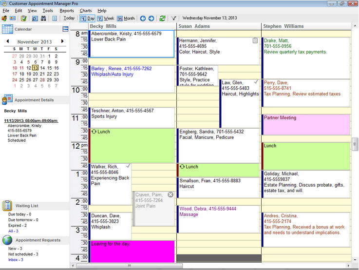 Client Appointment Manager Pro Demo - Screenshot #1
