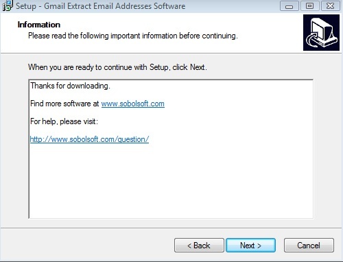 Gmail Extract Email Addresses Software - Screenshot #4