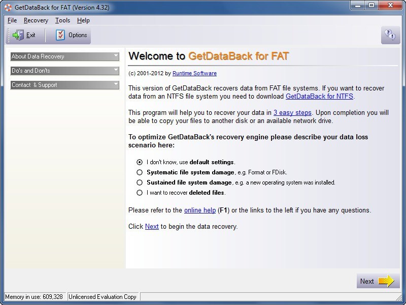GetDataBack for FAT - Screenshot #1