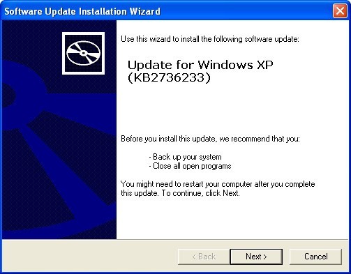 Windows xp windows update невозможно отобразить страницу