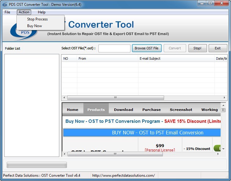 Perfect Data Solutions OST to PST - Screenshot #2