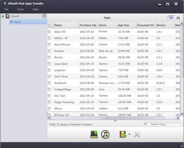 Xilisoft iPad Apps Transfer - Screenshot #1