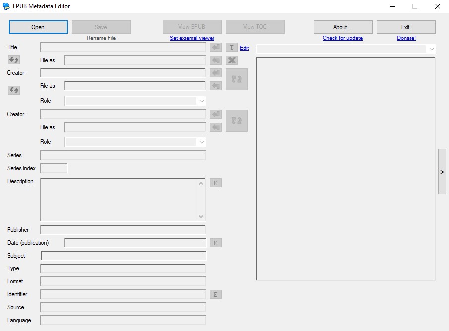 EPubMetadataEditor - Screenshot #1
