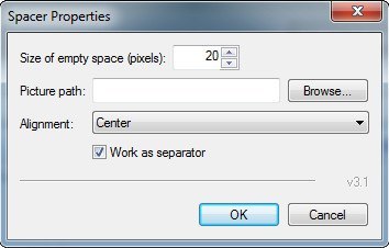 True Launch Bar Spacer plugin - Screenshot #1