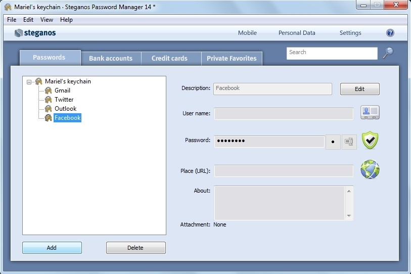 Steganos Password Manager - Screenshot #24