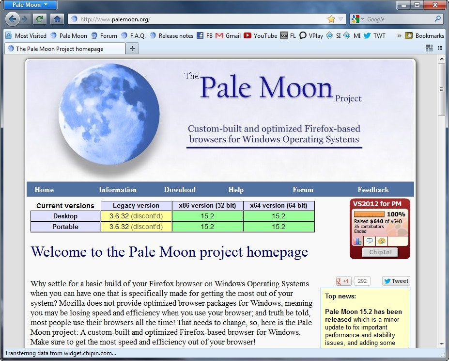 Pale Moon 32.3.1 for ios download