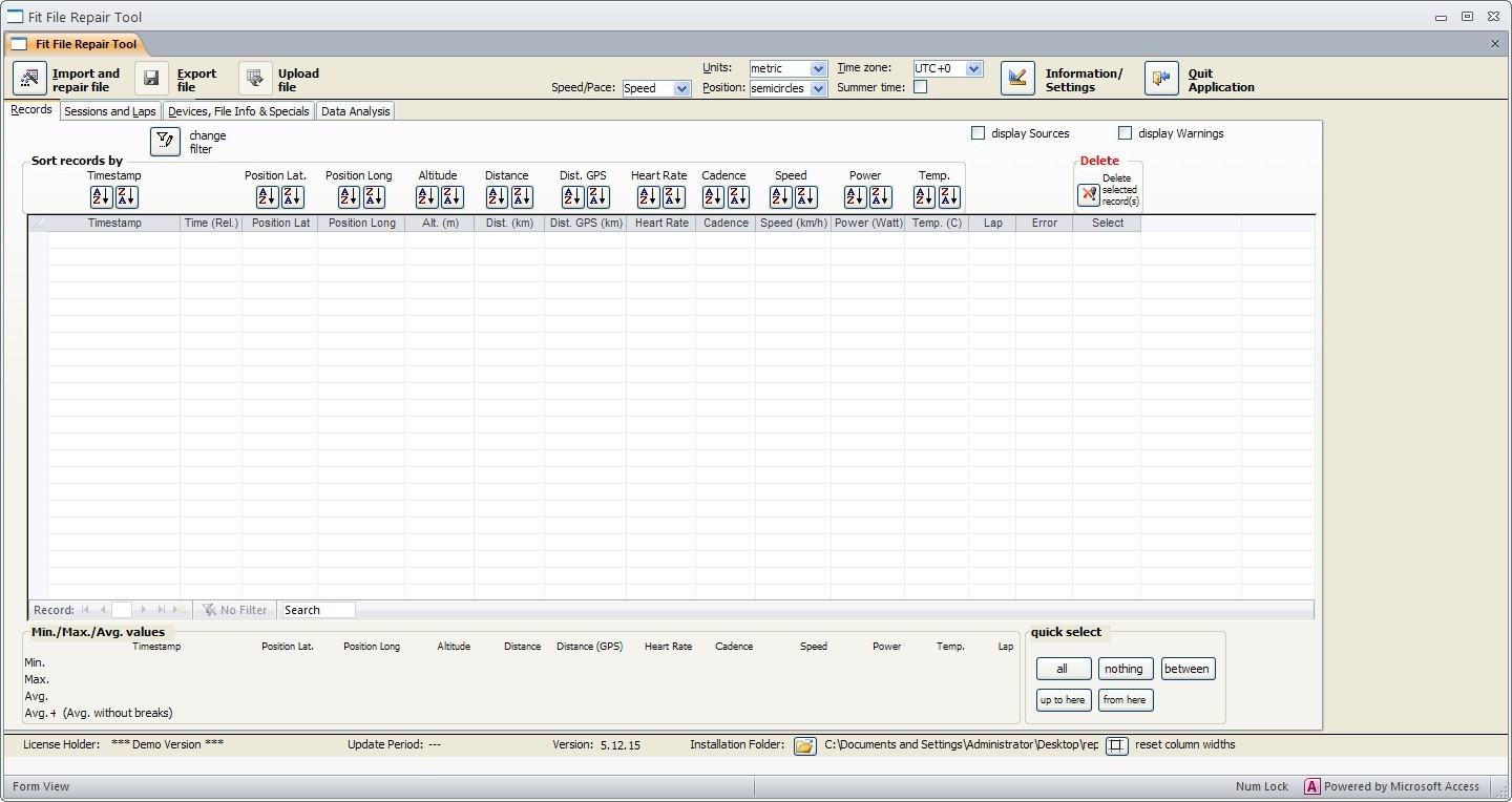 Fit File Repair Tool - Screenshot #4