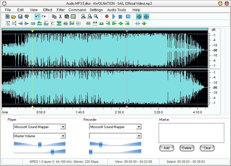 Audio MP3 Editor latest version - Get best Windows software