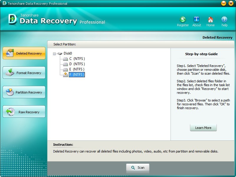 tenorshare 4ddig for windows data recovery