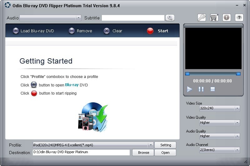 Odin Blu-ray DVD Ripper Platinum - Screenshot #1