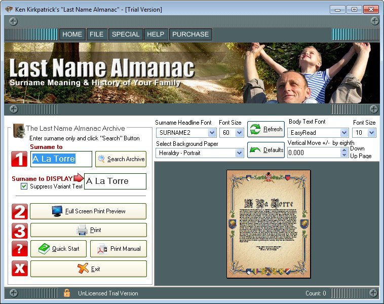Last Name Almanac latest version - Get best Windows software