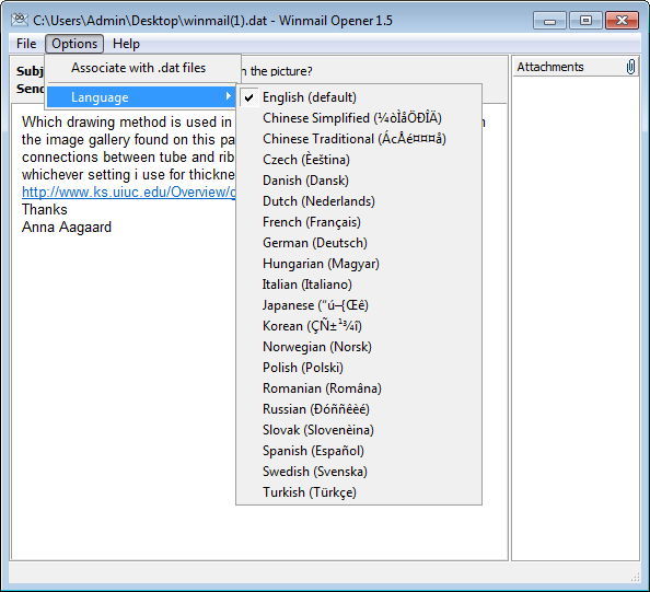 Winmail Opener - Screenshot #3