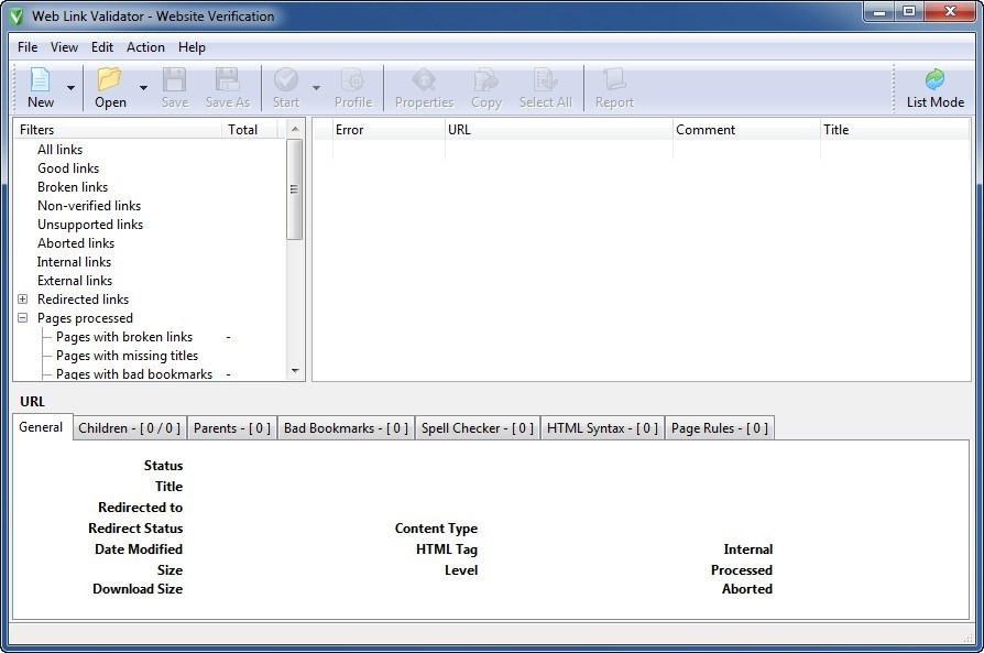 Web Link Validator download for free - SoftDeluxe