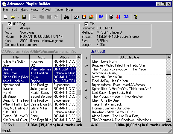 Advanced Playlist Builder download for free - SoftDeluxe
