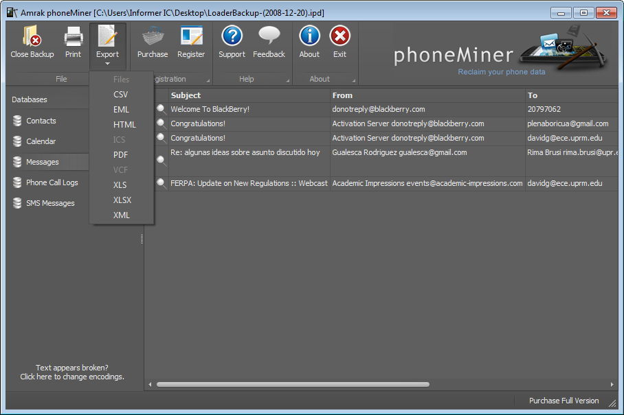 phoneMiner - Screenshot #6