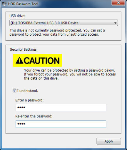 HDD Password Tool - Screenshot #1