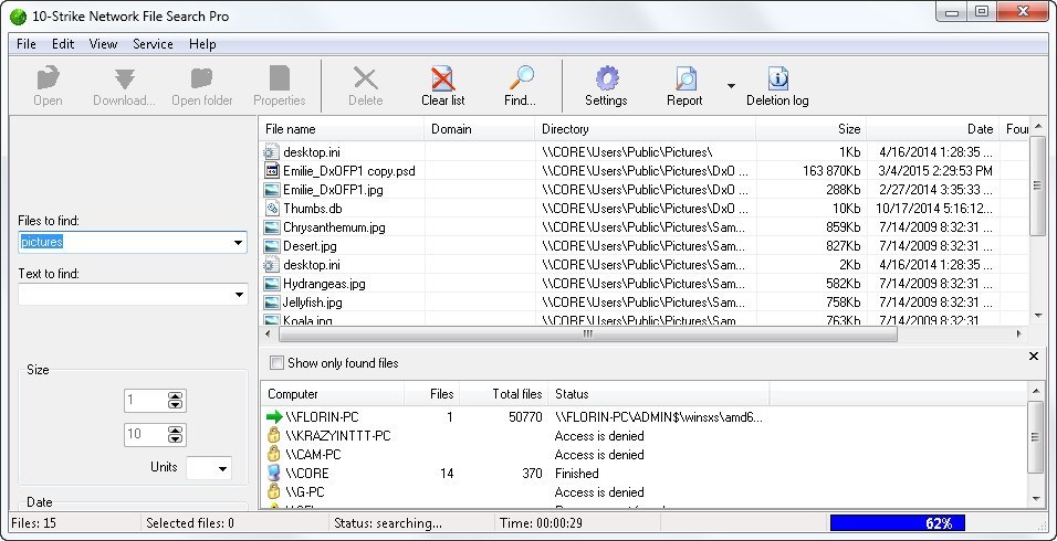 10-Strike Network File Search Pro - Screenshot #3
