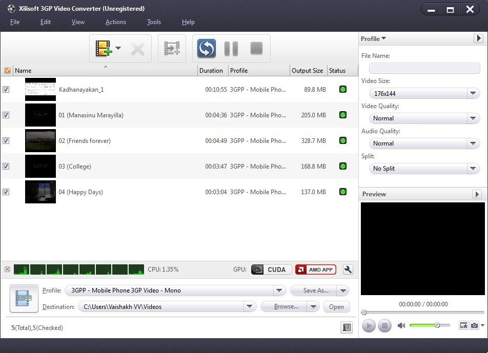 Xilisoft 3GP Video Converter - Screenshot #8