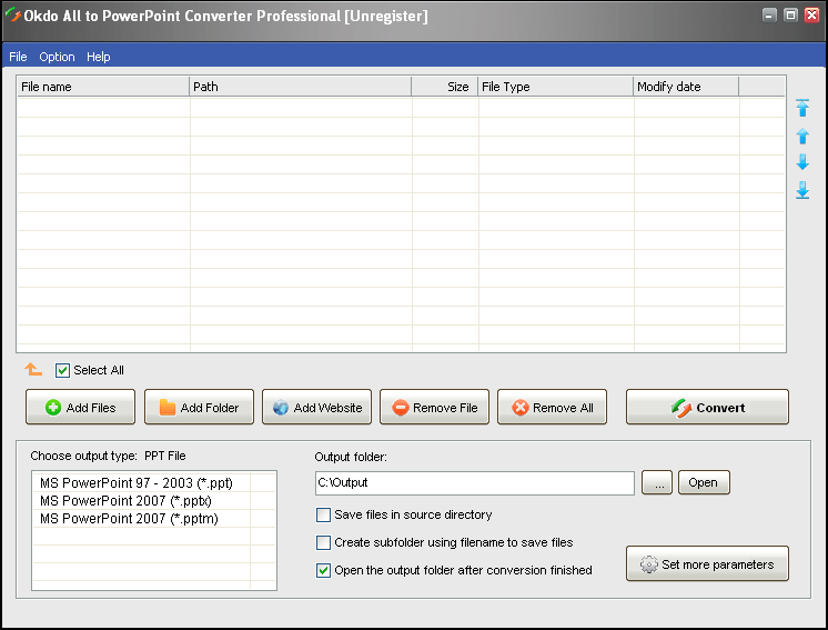 Okdo All to PowerPoint Converter Professional - Screenshot #7