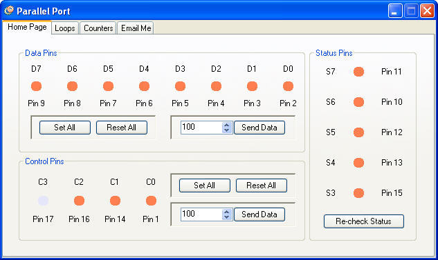 Parallel Port Control - Screenshot #1