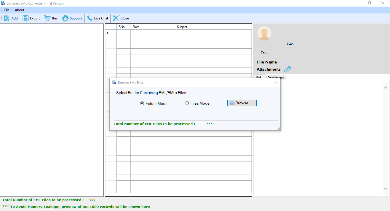 Softaken EML to PST Converter - Screenshot #1