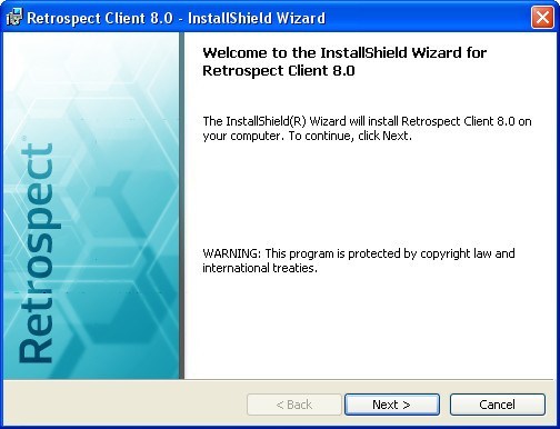 installing retrospect client