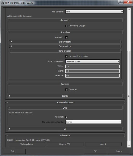 FBX 2013.3 Plug-in for 3ds Max Design 2013 - Screenshot #1
