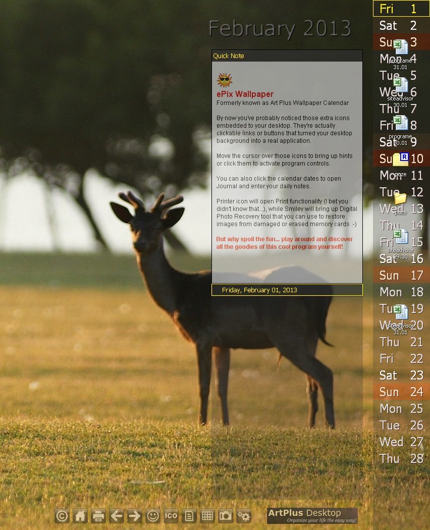 ArtPlus ePix - Wallpaper Calendar - Screenshot #3