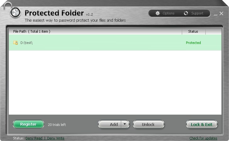 Protected Folder - Screenshot #5