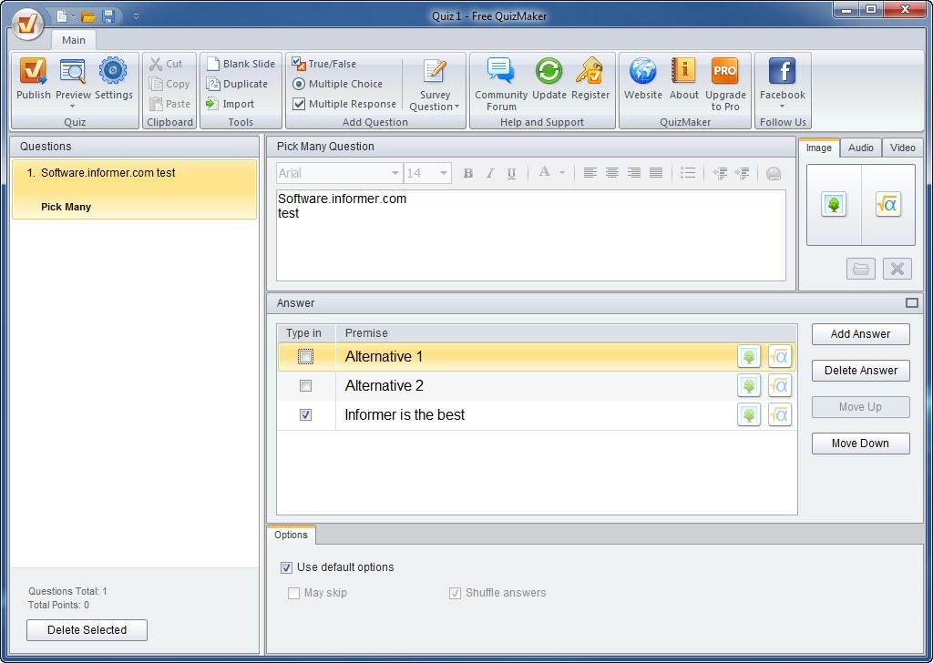 Free QuizMaker - Screenshot #1