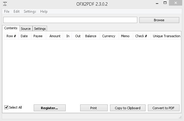OFX2PDF - Screenshot #1