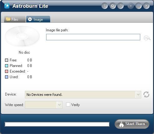 Astroburn lite как записать образ на диск