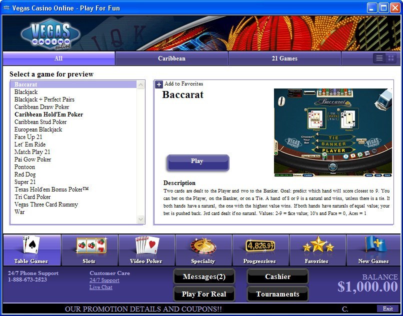 vegas casino online free games