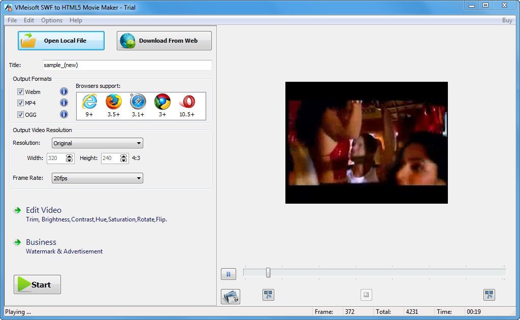 VMeisoft SWF to HTML5 Movie Maker - Screenshot #2