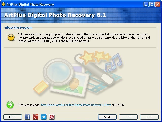 ArtPlus Digital Photo Recovery - Screenshot #6