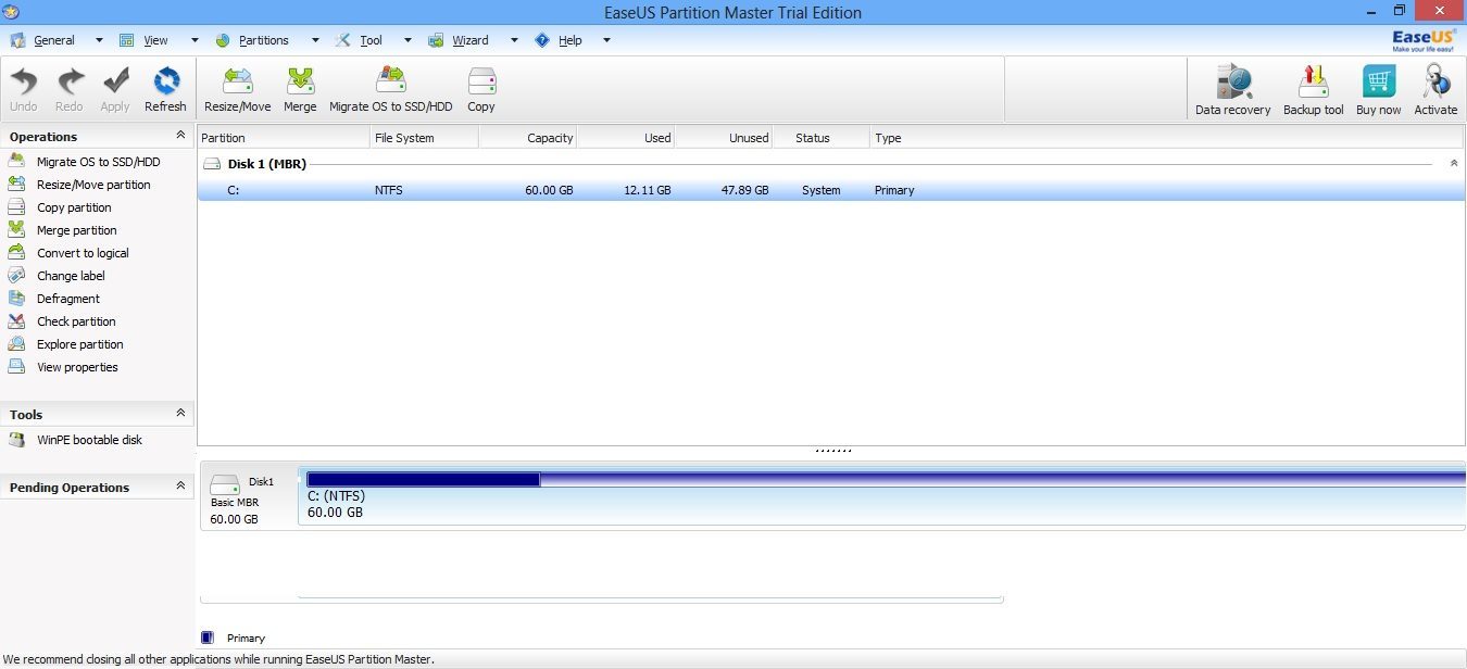 EASEUS Partition Master Professional Edition - Screenshot #3