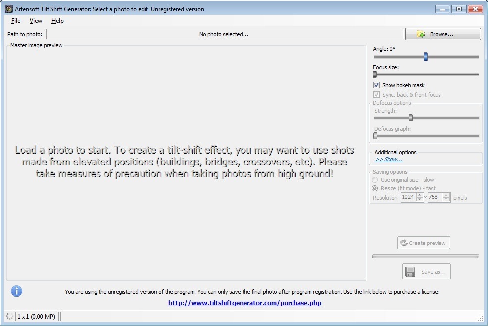 Artensoft Tilt Shift Generator - Screenshot #7