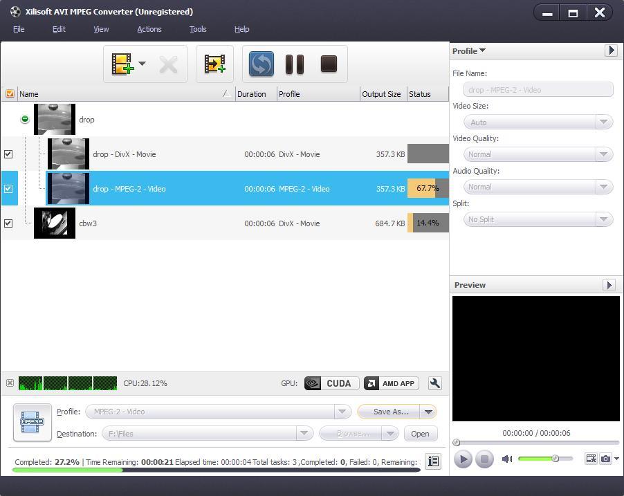 Xilisoft AVI MPEG Converter - Screenshot #2