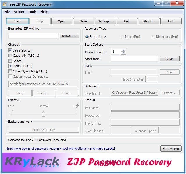 best zip password recovery freeware