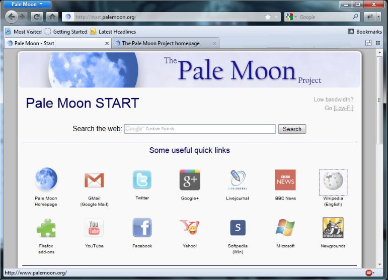 Pale Moon 32.2.1 free instal